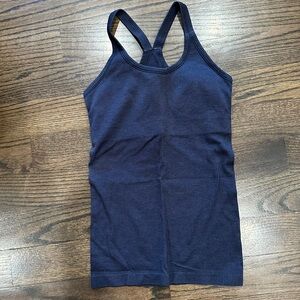 Lululemon Athletica Dark Blue Ribbed Tank Top